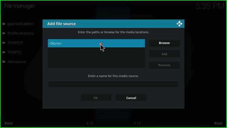 select file source