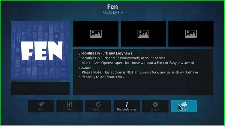 Install FEN addon