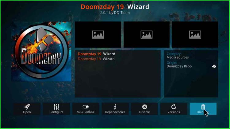 Uninstall Doomzday 19 Wizard