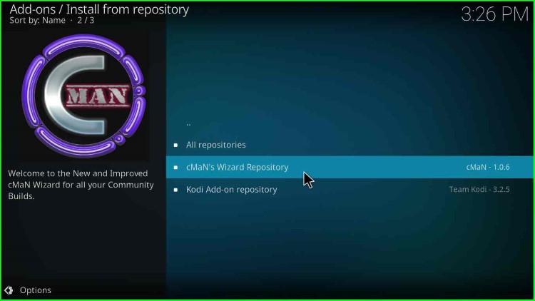 cman wizard repository