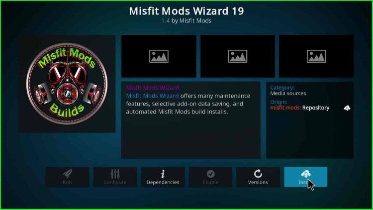Install Misfit Mods Wizard