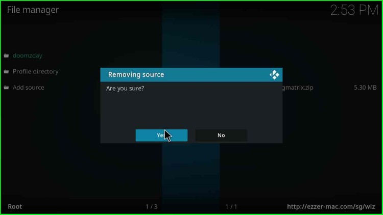 Are you sure to remove source