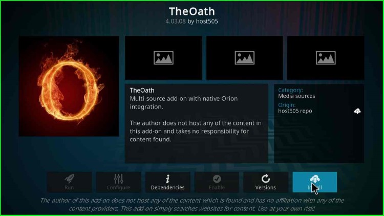 TheOath Install button