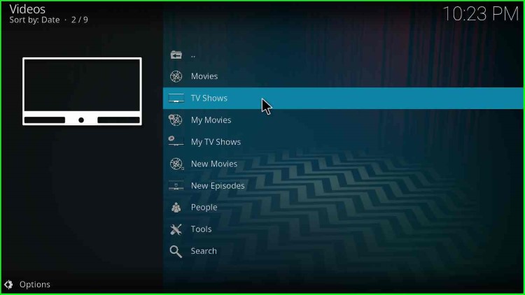 TV Shows on TheOath Kodi Addon