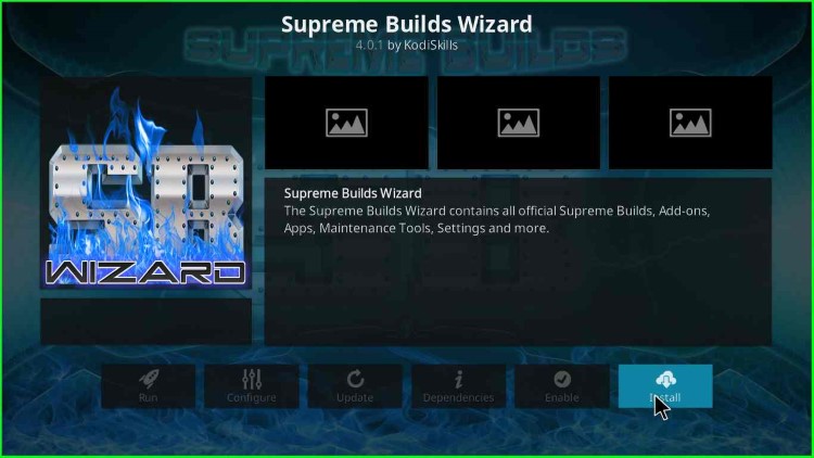 Install Supreme Build Wizard