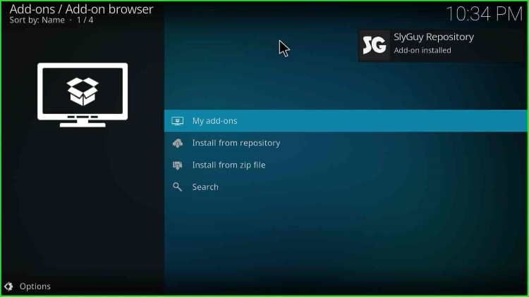 Slyguy Repository Add-on Installed