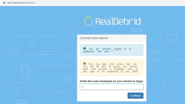 Real Debrid Authorization