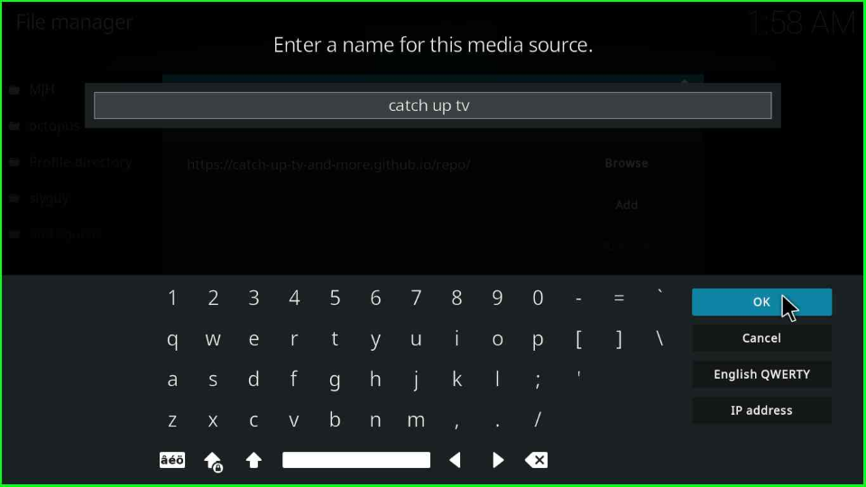 Enter media source