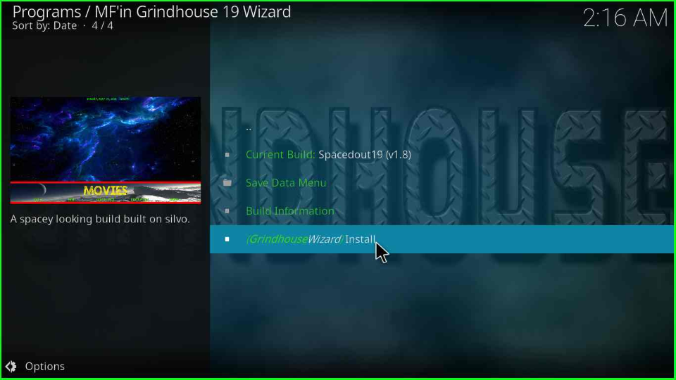 Select Grindhouse Wizard Install