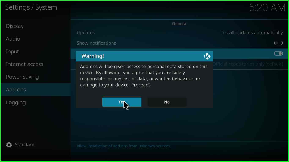 Luxray Kodi Build Warning