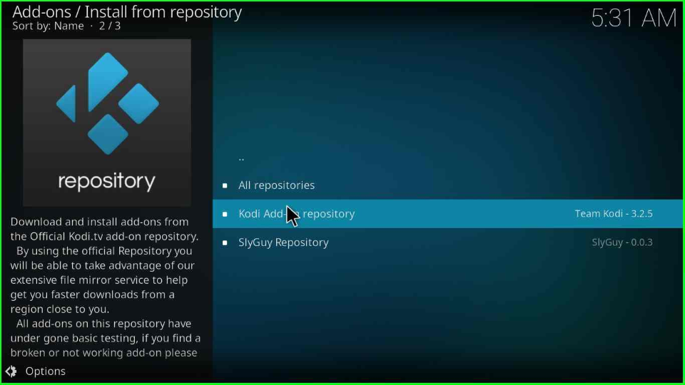 Open Kodi Addon repository