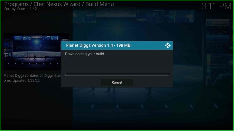 Wait till Planet Diggz Build download completes