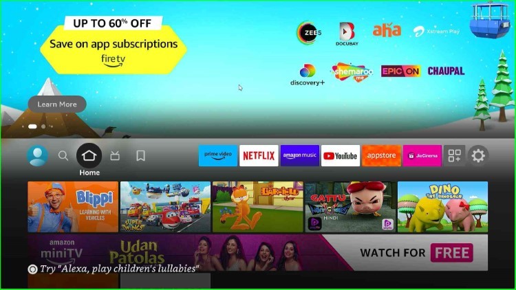 Go to Firestick Home page