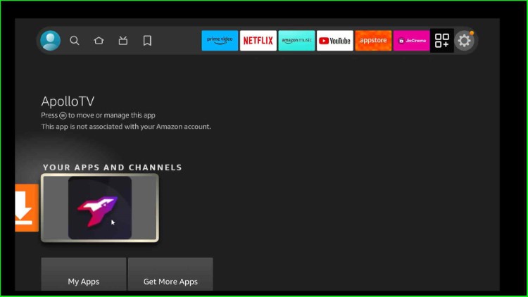 Select Apollo TV app