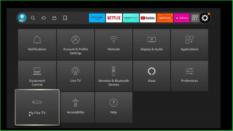 Select My Fire TV