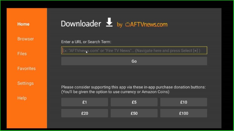 Click on the URL section