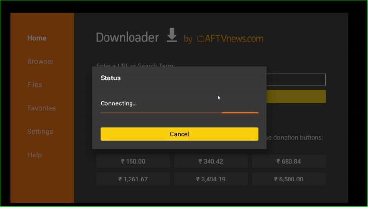 Wait for Spectrum APK URL connection