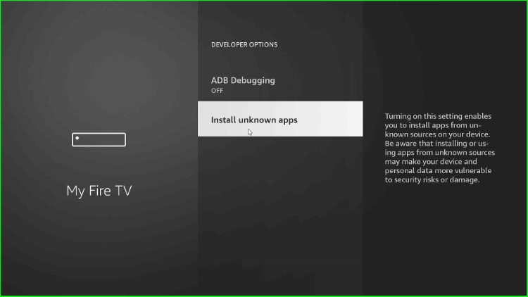 Tap on Install unknown apps