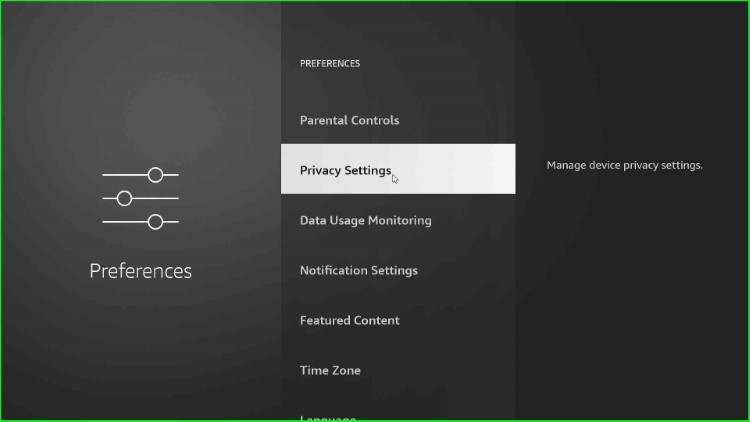 Go to Privacy Settings
