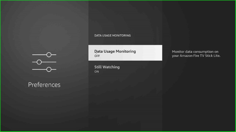 Turn off Data Usage Monitoring