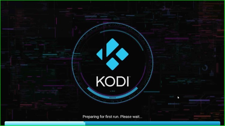 Kodi app starts running
