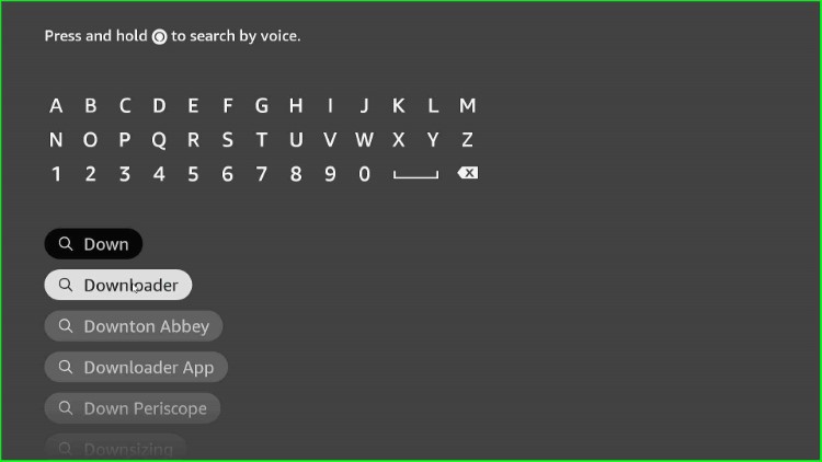 Select Downloader from the results