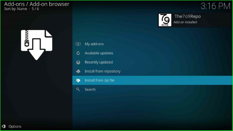 Wait for the 709Repo installation message