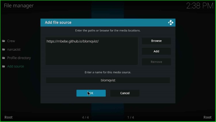 Click OK