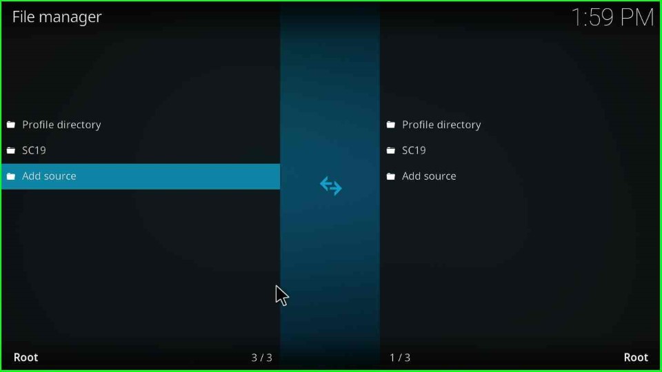 SC19 media source added successfully