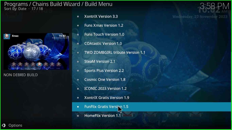 Choose FunFlix Build