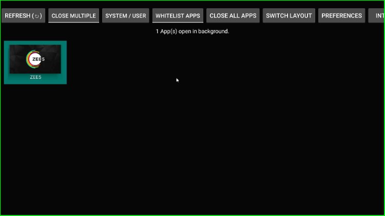 Spotify app removed from the background screen