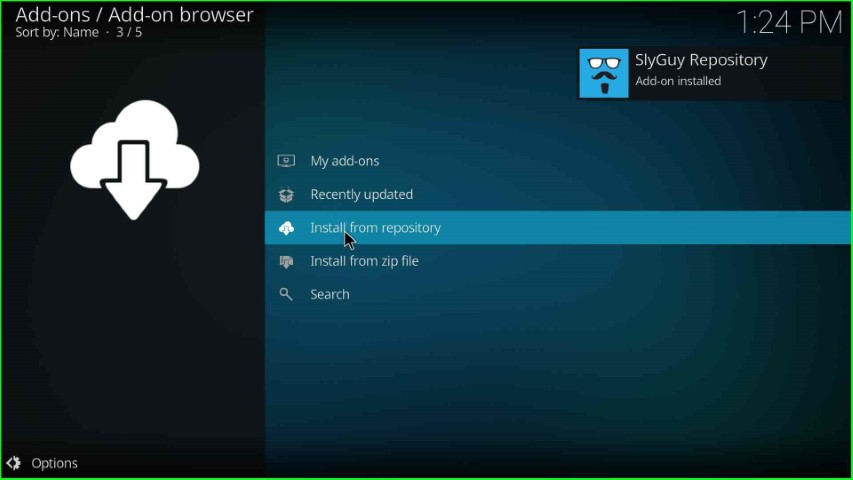 Click on Install from repository
