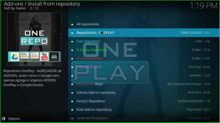 Select Oneplay repository