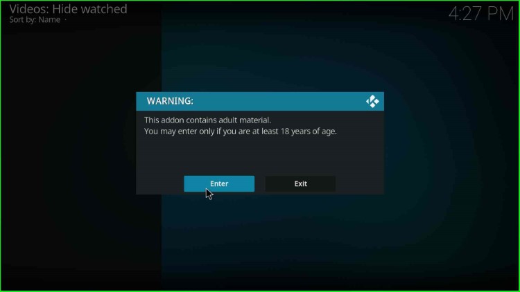 Choose the Enter button