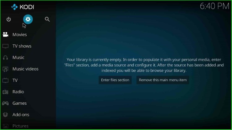 Click on Kodi Settings