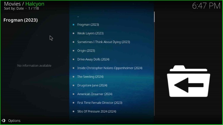 Click on your favorite movie and start streaming