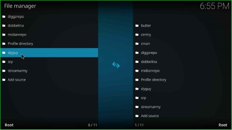 slyguy source added on File manager page