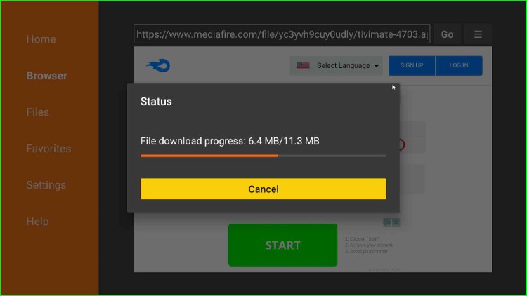 Wait for TiviMate file download completion